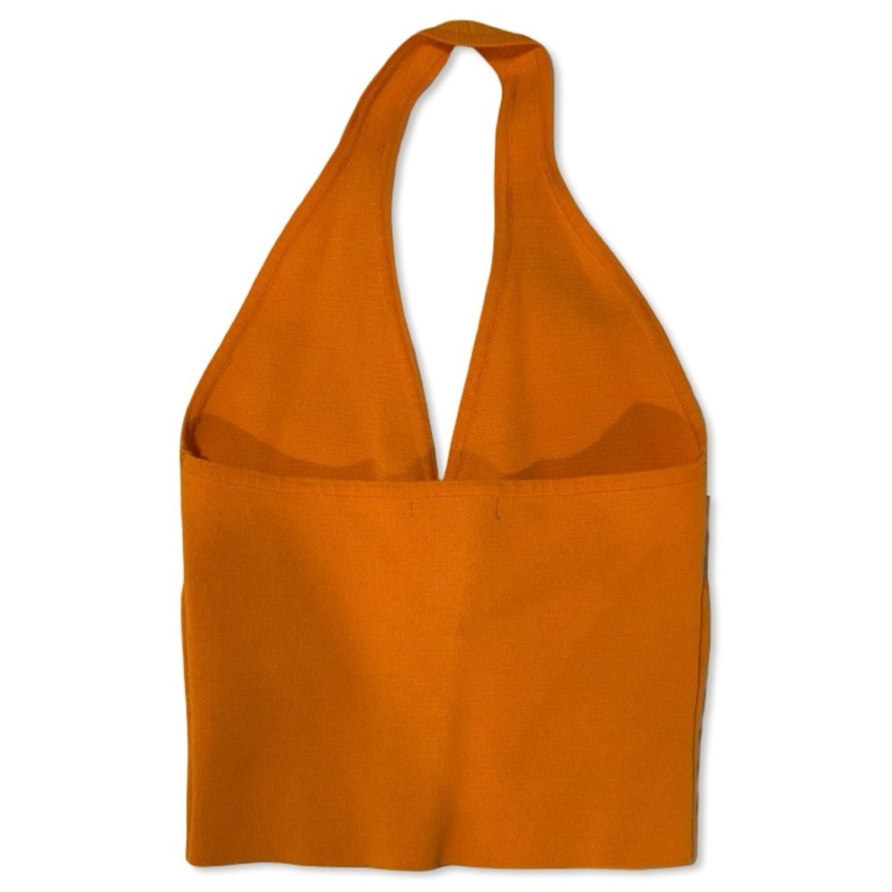 Forever 21 orange key hole cropped halter top | size S | NEW - Picture 4 of 5